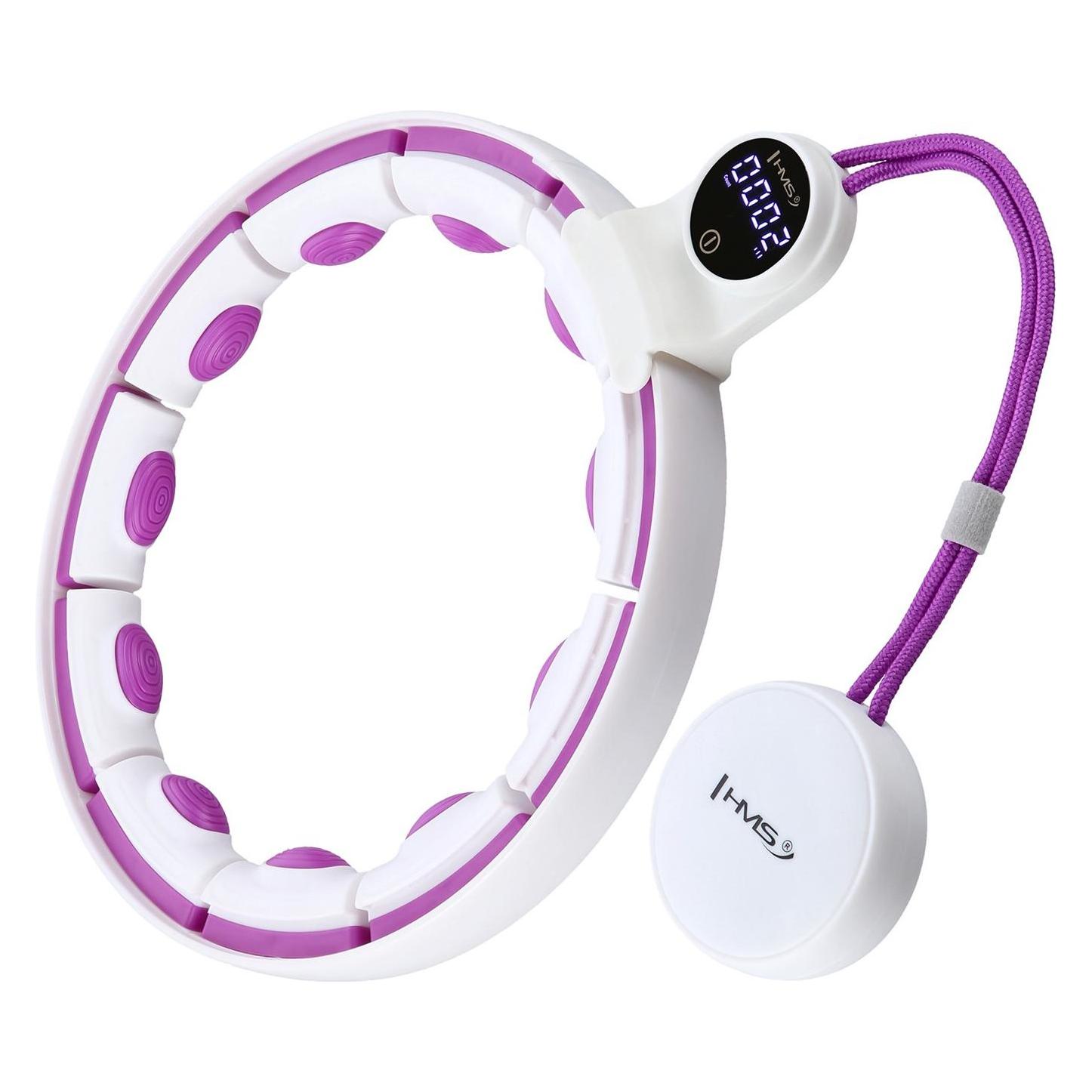 HMS Hhm17 Hula Hoop Weiss/Violett Mit Magneten Und Gewicht + Zähler (71 cm, 300 g) (17-44-588)
