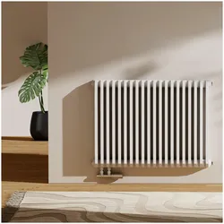 Emke Heizkörper, Doppellagig D-Form Flachheizkörper Seitlicher Anschluss 1383W 60x84cm Weiss, Heizkörper, Weiss