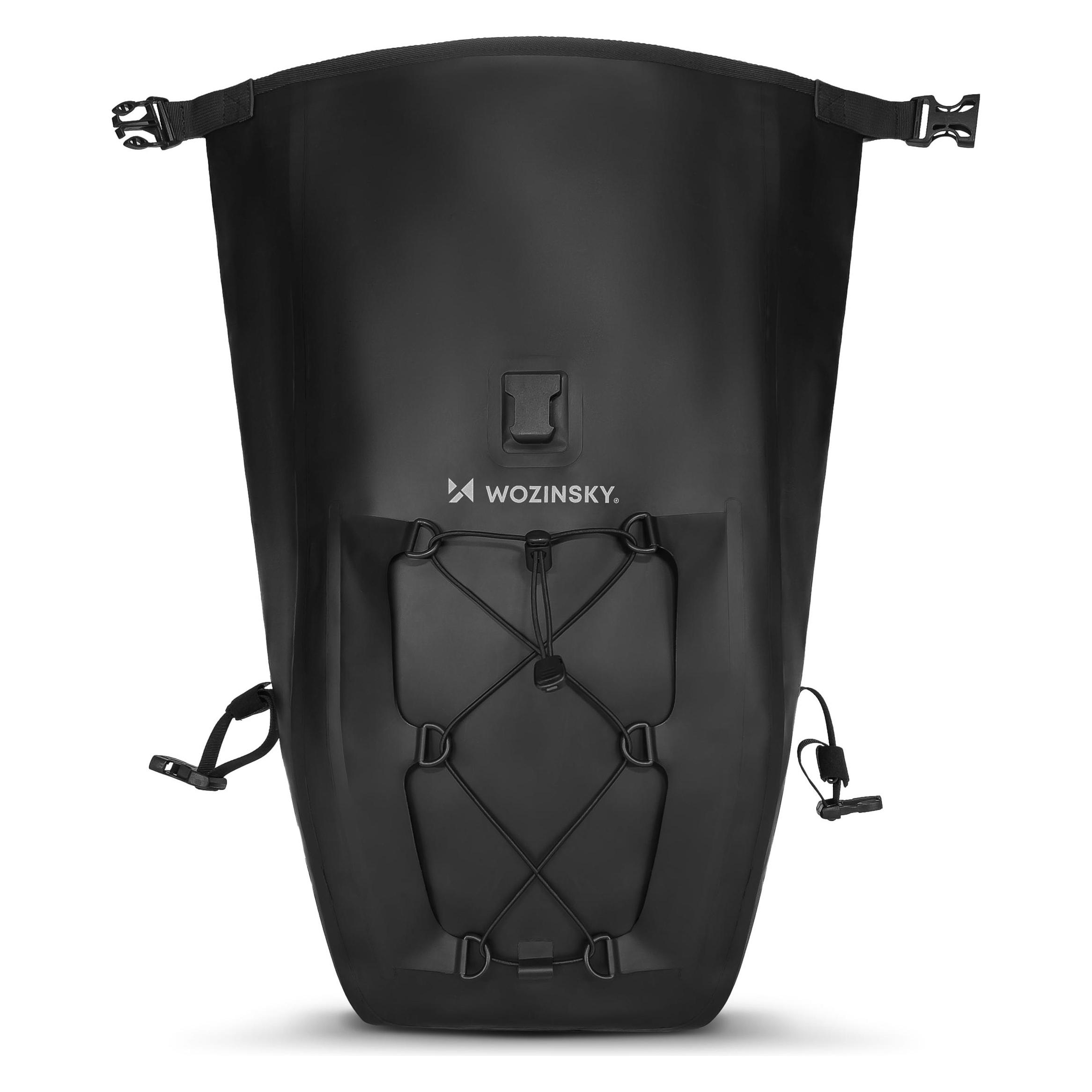 Wozinsky wasserdichte Fahrradtasche Koffer 25l schwarz (WBB24BK) (25 l) (WBB24BK)