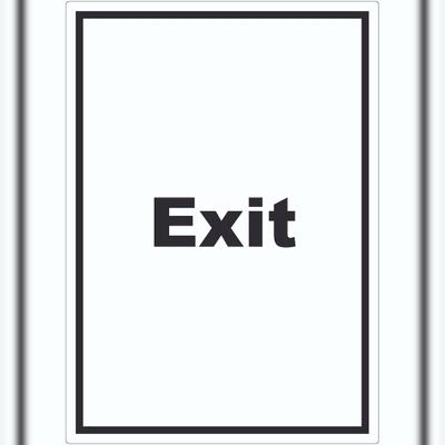 HB-Druck Exit Aufkleber mit Text Ausgang hochkant A4 (210x297mm)