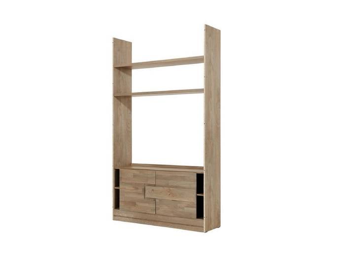 JVmoebel Regal Raumteiler-Regal aus Holz in warmen Brauntönen, 1-tlg., Made in Europa