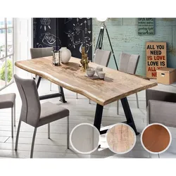 SIT Tops & Tables »Kentucky« Mango Massivholz Esstisch 200x100 cm / Eisen antikbraun