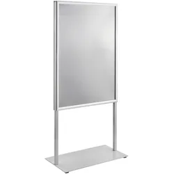 Plakatständer A1 doppelseitig, NEO silber, Aluminium, Stahl