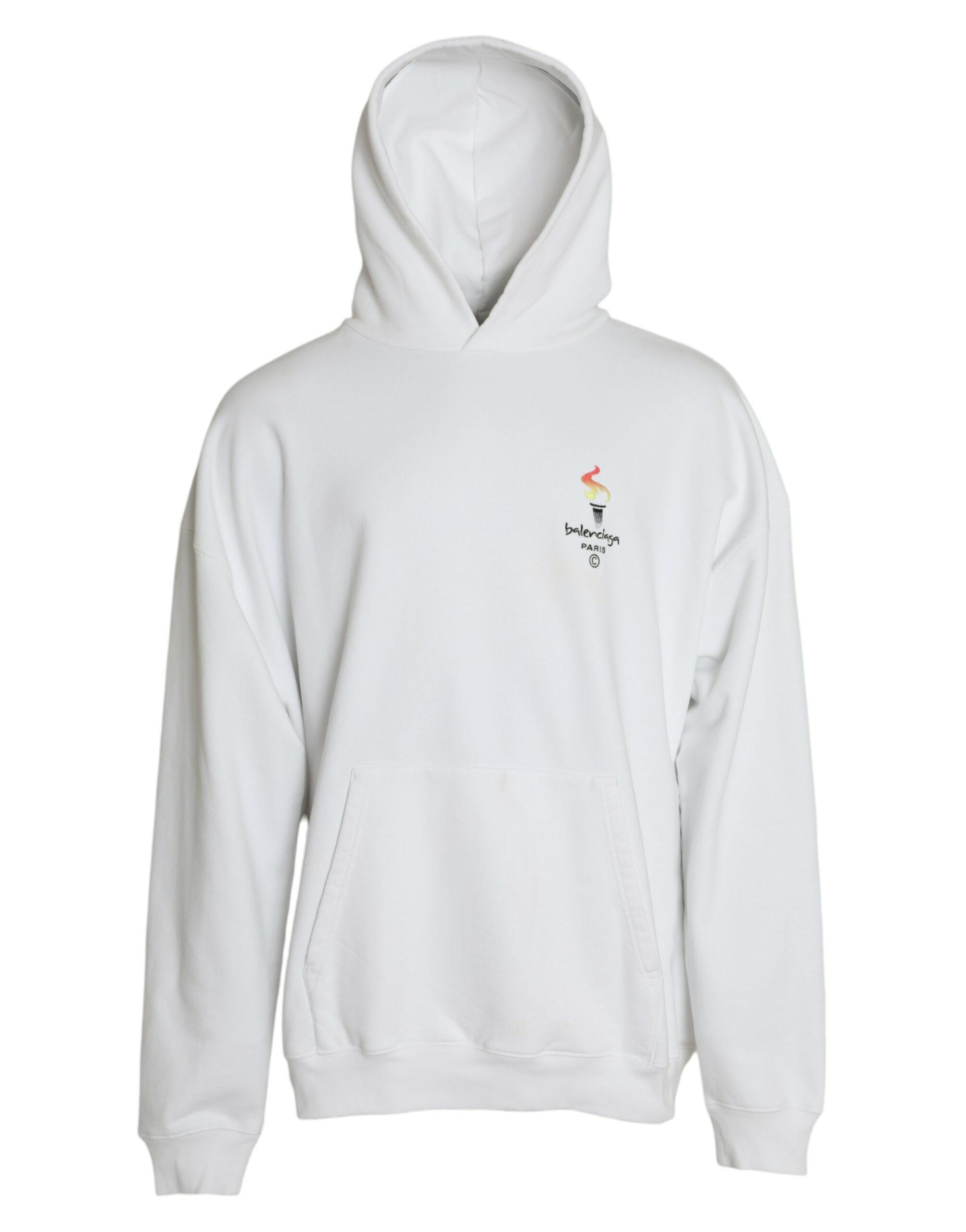 Olympische Fackel Logo Hoodie Oversized Strickwaren