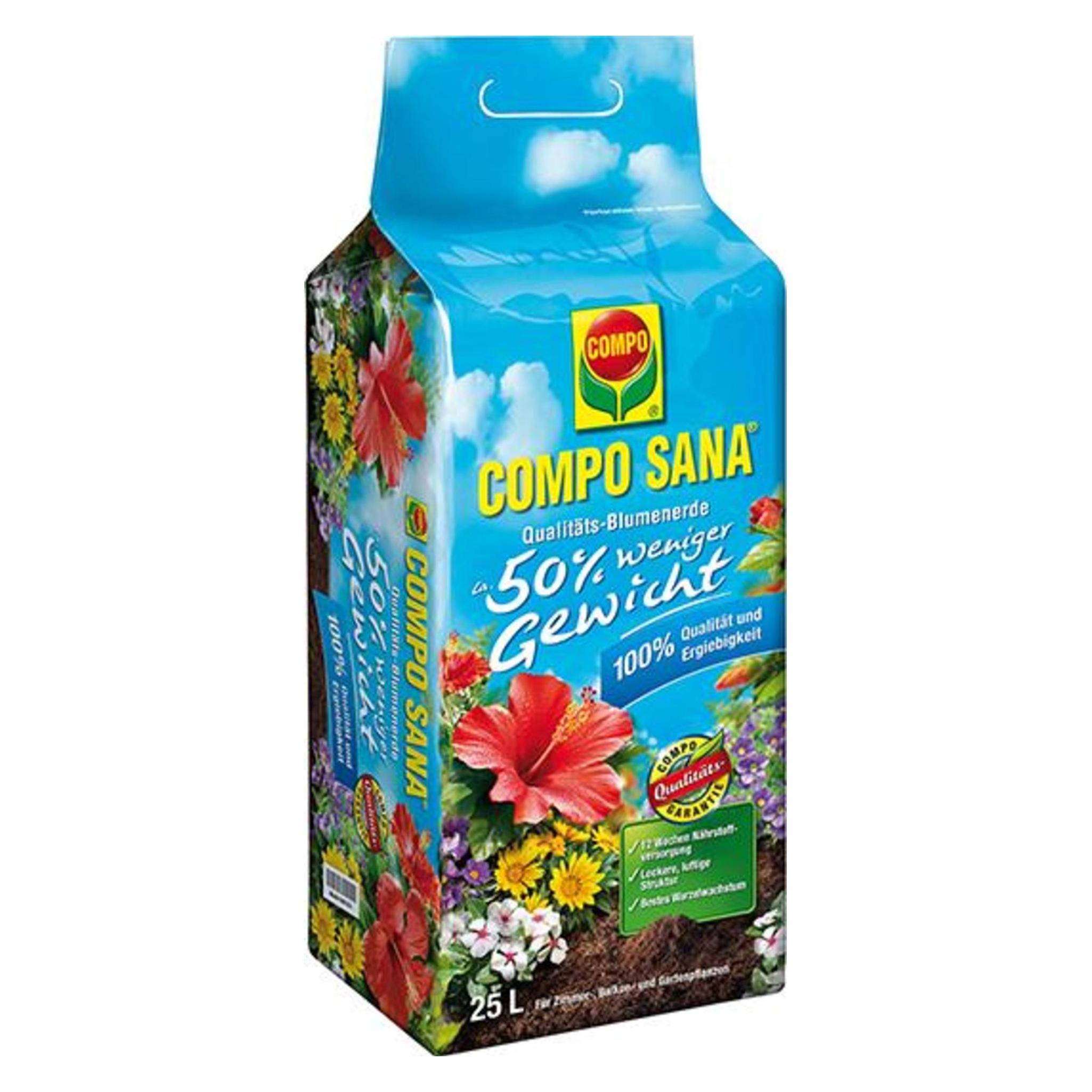 Compo Blumenerde Sana 20 L ca. 50% weniger Gewicht (20 l) (2220004004)