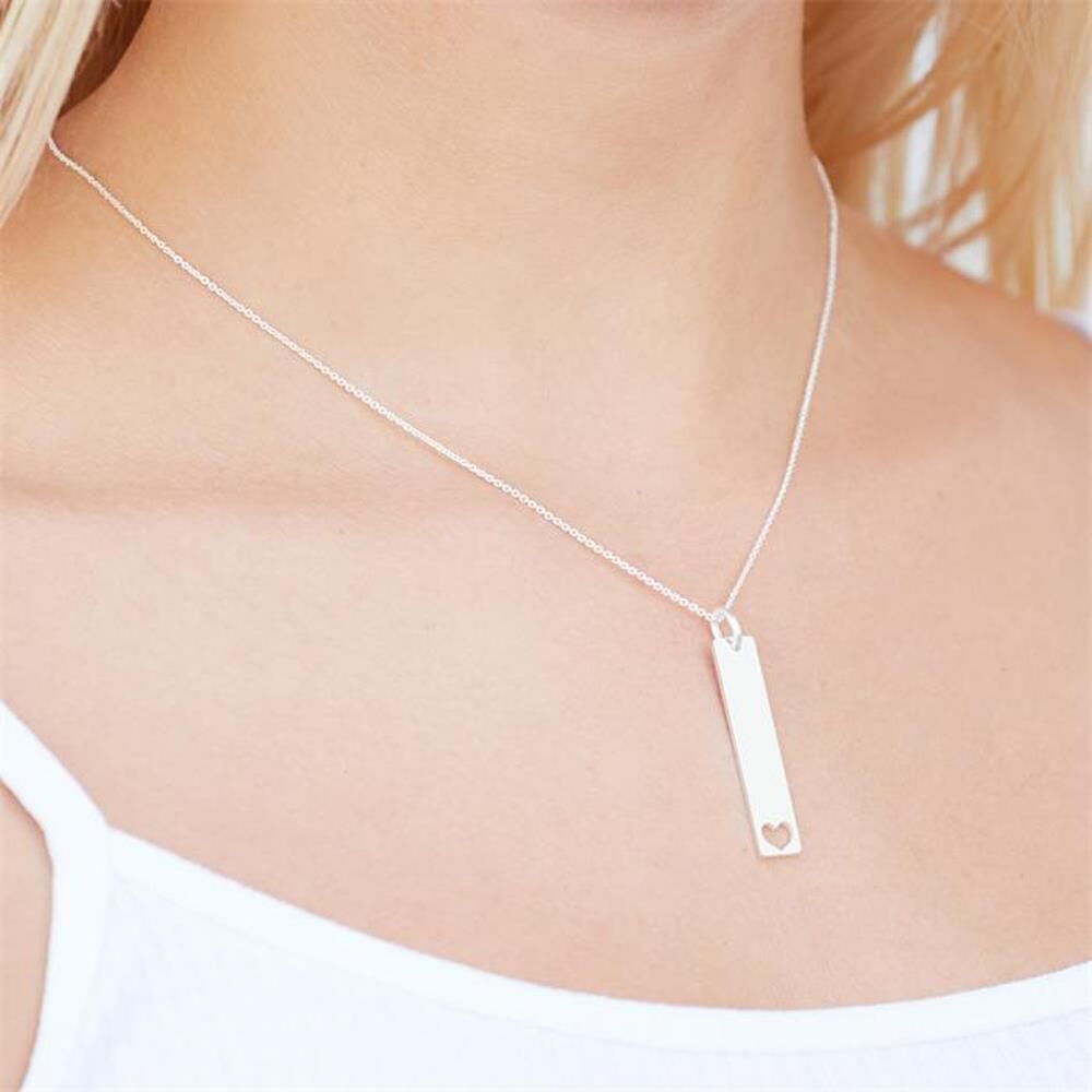 Unique Anhänger mit Herz-Cut-Out 925er Silber silber