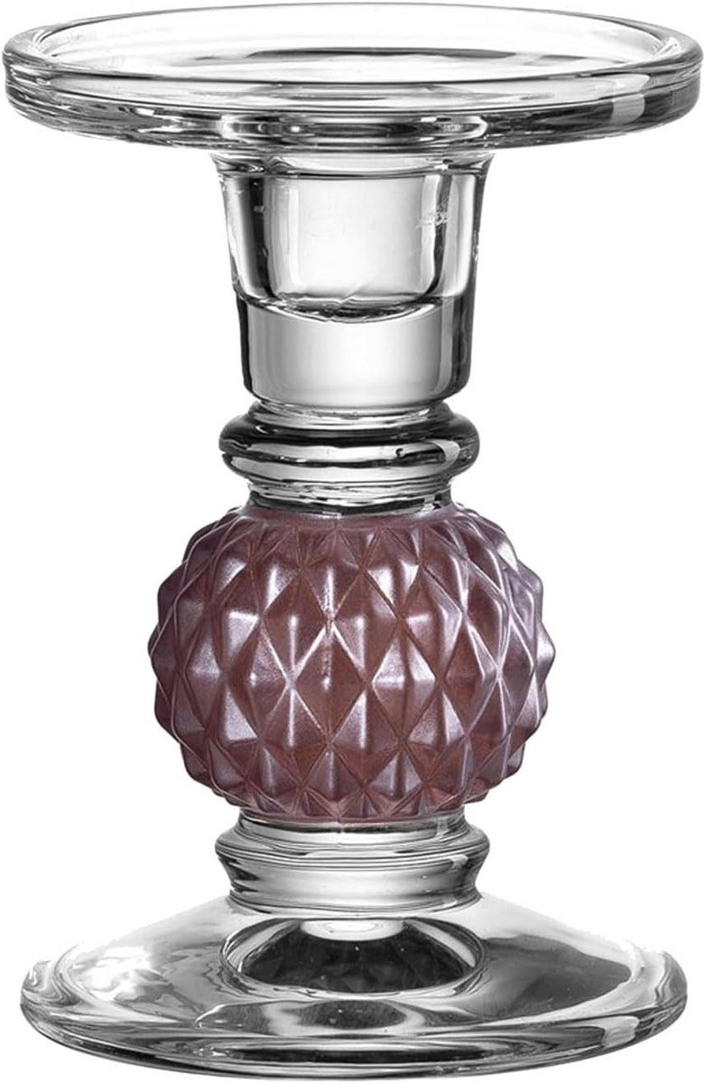 Kandelaar Poesia Paars Glas Hoogte: 128 cm