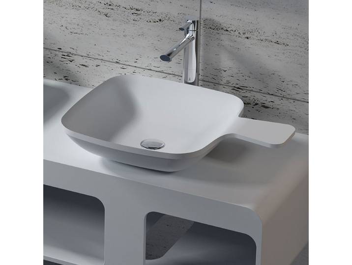 Vasque à poser cuillère carrée en solid surface SDV13
