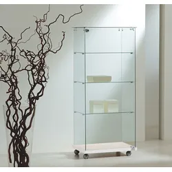Glas Vitrine auf Rollen abschließbar JT-LL614E
