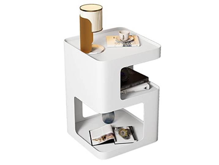 Beistelltisch mit offenem Stauraum, for Schlafzimmer und Wohnzimmer(/White)