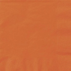 20 grosse Servietten orange 33 x 33 cm