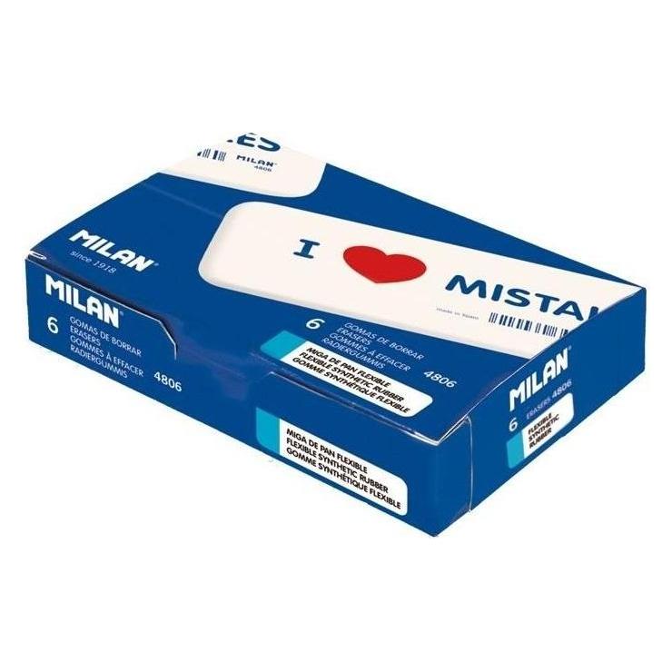 Milan I Love Mistakes synthetischer Radiergummi (6 Stk.) (409859)