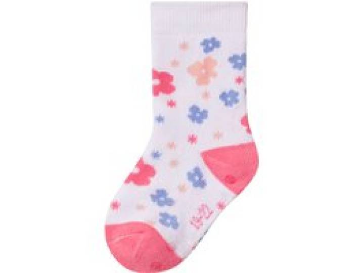LUPILU® Chaussettes entièrement bouclées pour enfants. (fleurs, 19-22)