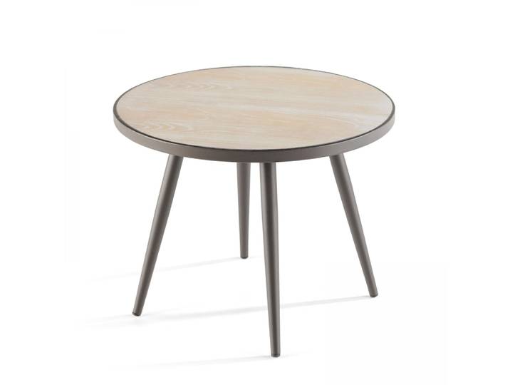 Table basse de jardin ronde plateau en céramique