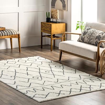 Nuloom Rae SuperiorWash Abstract Stripes Machine Washable Shag Area Rug