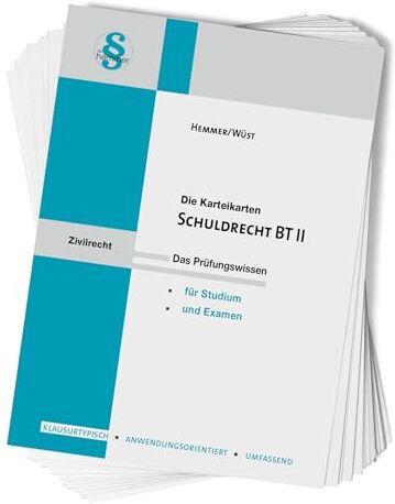 Edmund Karl-Edmund - 32220 - Karten Schuldrecht BT II: Schenkung, Miete, Leasing, Dienstvertrag, Bürgschaft, GoA u.a (Karteikarten - Zivilrecht): Das Prüfungswissen für Studium und Examen - Preis vom 13.10.2026 19:28:25 h