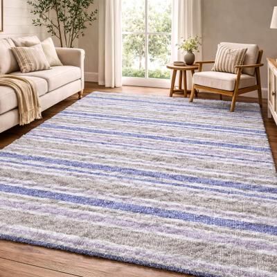 Addison Rugs Premium Washable Super Soft Nassau Stripe Dream Shag Rug