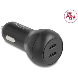 DELOCK Kfz Ladeadapter 2x USB Type-C PD 3.0 mit 40W