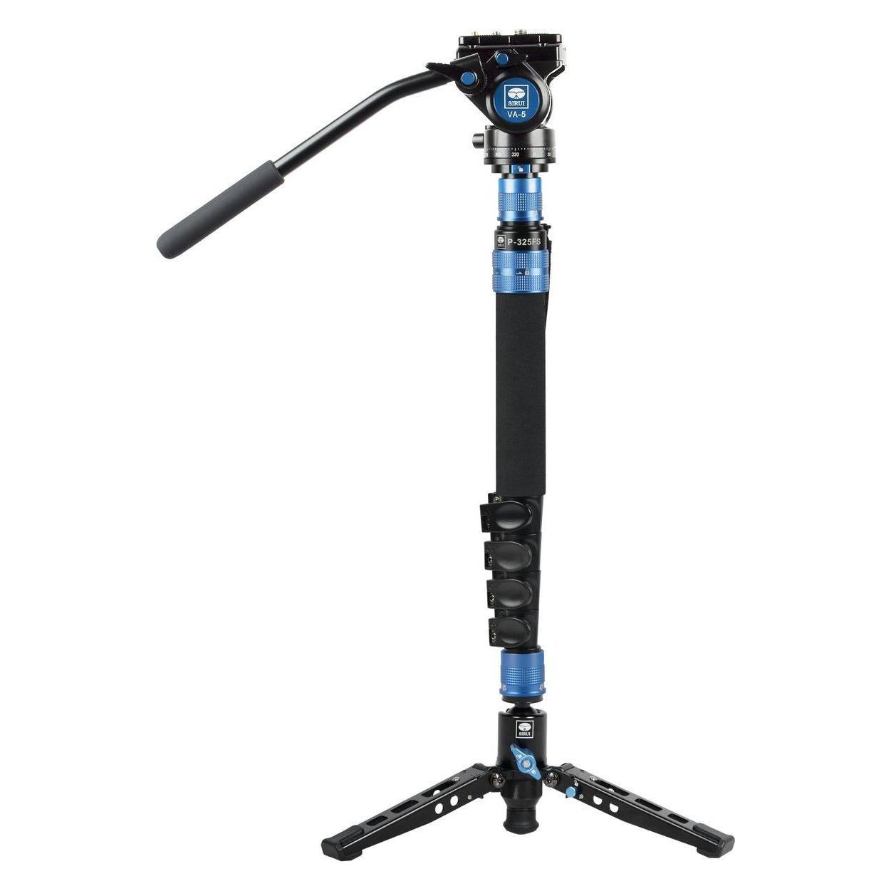 Sirui P-325FS Carbon Einbeinstativ 148cm mit VA-5 Videoneiger (Neuheit) (Carbon, Metall) (780404)