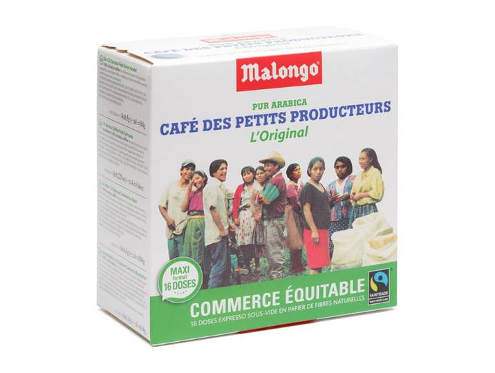 MALONGO Dosettes de Café Moulu Espresso, Lot de 16 Dosettes