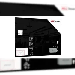 ALLboards Glasboard 100x70 cm, SCHWARZ