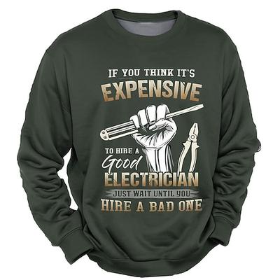 Herren Lustiges Elektriker-Sweatshirt - 'Guter Elektriker vs. Schlechter' Arbeits-Humor Langarm