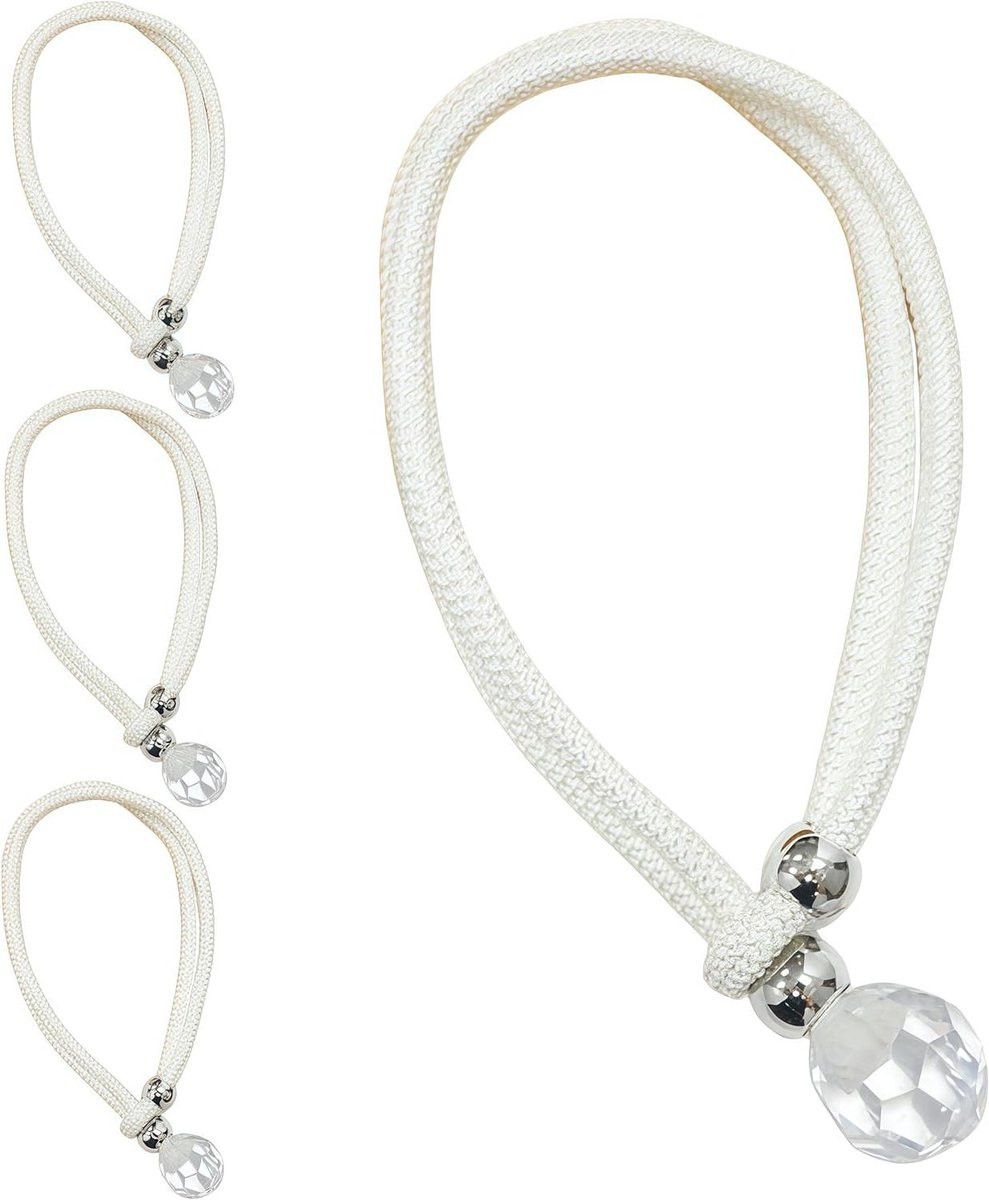 Handgeweven witte gordijn tiebacks van 50 cm