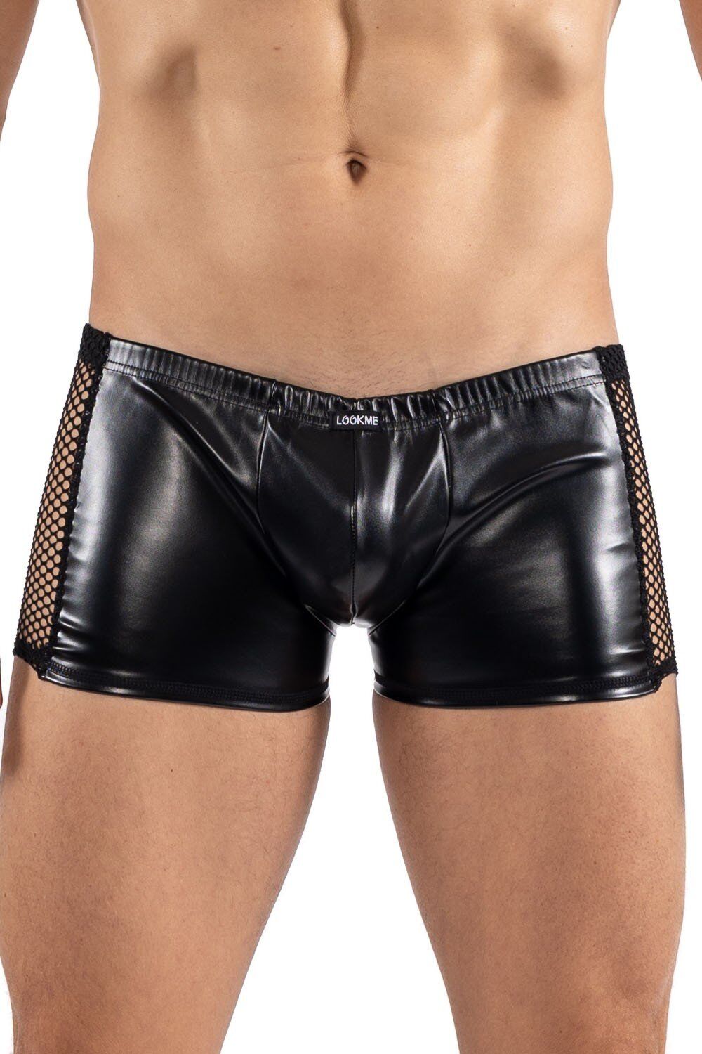 Look Me Boxer noir Black Desire en simili cuir