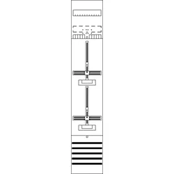 STRIEBEL&JOHN Komplettfeld 63A 2Z 3PBf DF19B2 mit Verdr 1350x250mm SS_5p 300mm