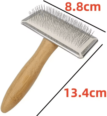 Inspire Picks Wooden Pet Grooming Comb Stainless Steel Deshedding & Detangling Brush For Dogs And Cats wooden 8.8cm