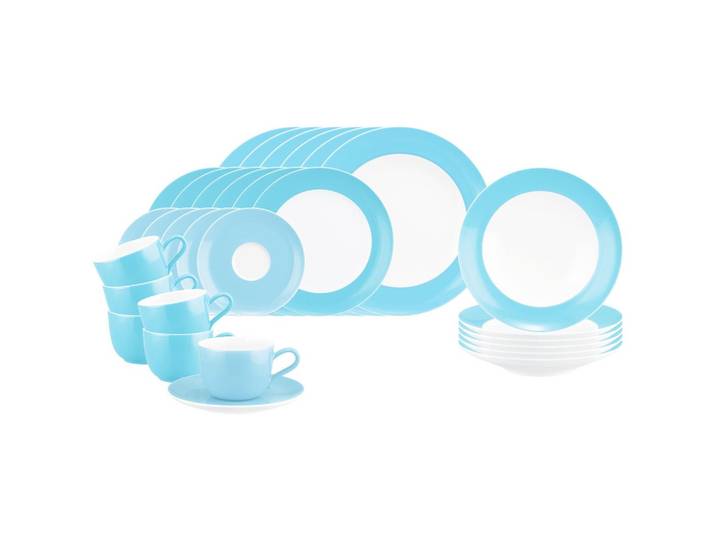 KOMBISERVICE Liberty Pure Colors Lagoon Blue 30-tlg.