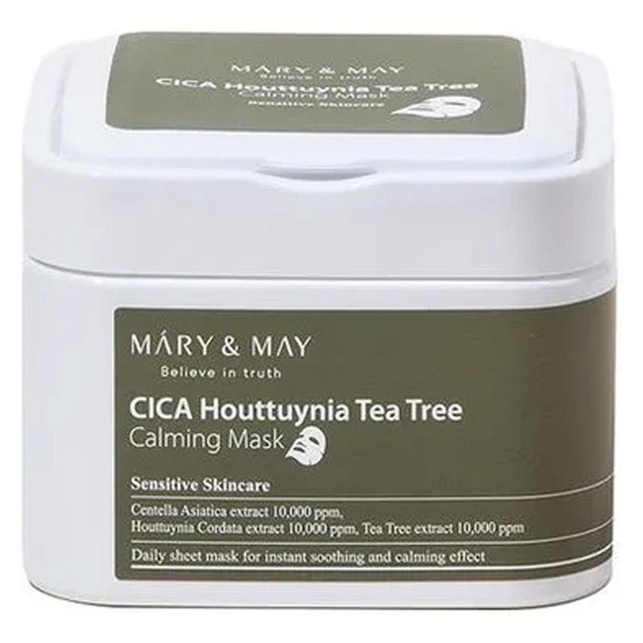 Mary&May MARY & MAY Cica Houttuynia Teebaum-Beruhigungsmaske, 30 Blatt (582 g) (MMP07-MCICA)