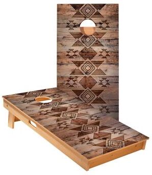 Skip's Garage Aztec Wood Cornhole Boards