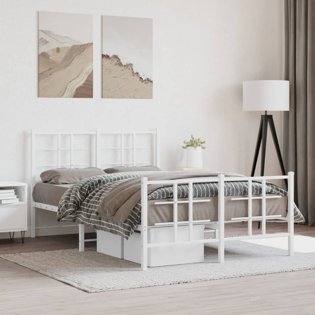 Marlow Home Co. Amyliah Metal Bed White 120 x 200 cm