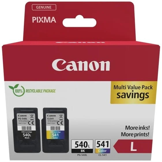 Canon PG-540L en CL-541 Inktcartridges Combo Pack voor Canon Pixma