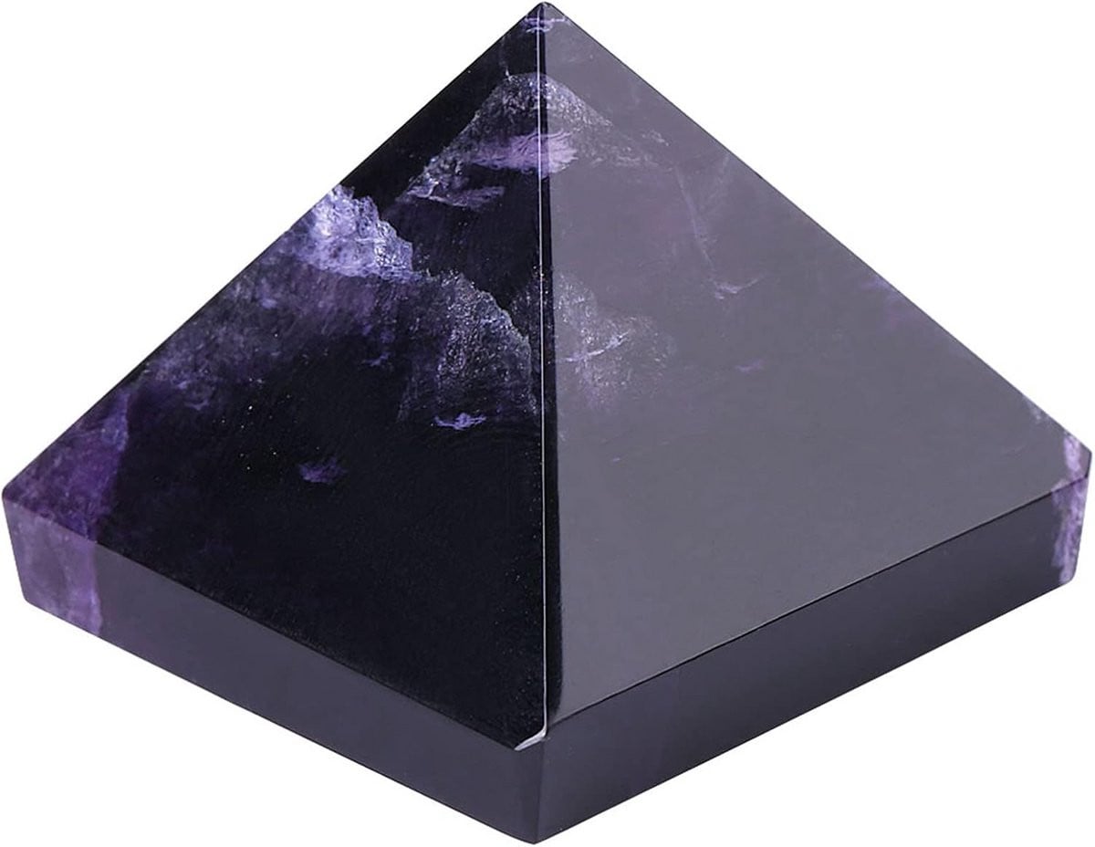 Mini Piramide Kristal Maansteen Paars voor Energie en Balans
