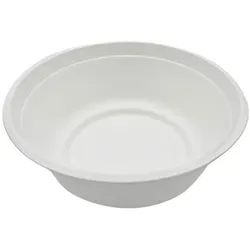 600 Salatschalen Snackschalen Ø 175x67 mm Bagasse weiß
