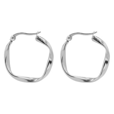Paar Creolen ADELIA´S "Ohrringe – Creole aus Edelstahl", Damen, Gr. Damen, Edelstahl, silber, Ohrringe, Zum Verschenken – ideal zum Geburtstag