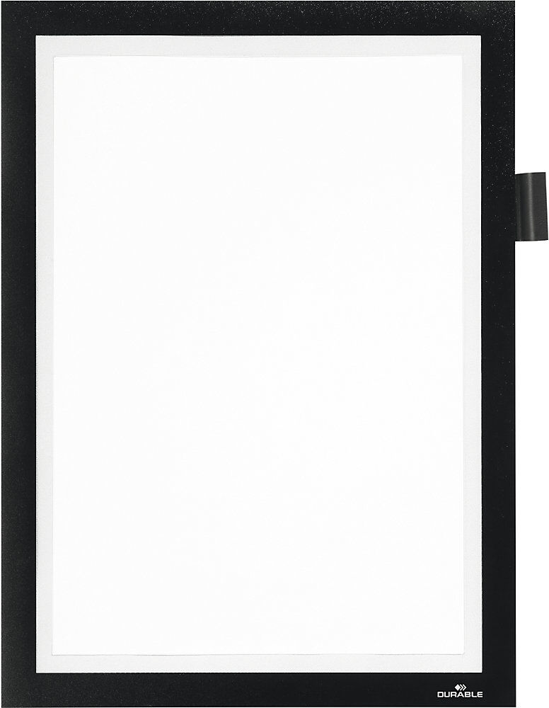 DURAFRAME® Info-Rahmen MAGNETIC NOTE A4, für direktes Beschriften, magnetisch, VE 5 Stk, Rahmen schwarz DURABLE