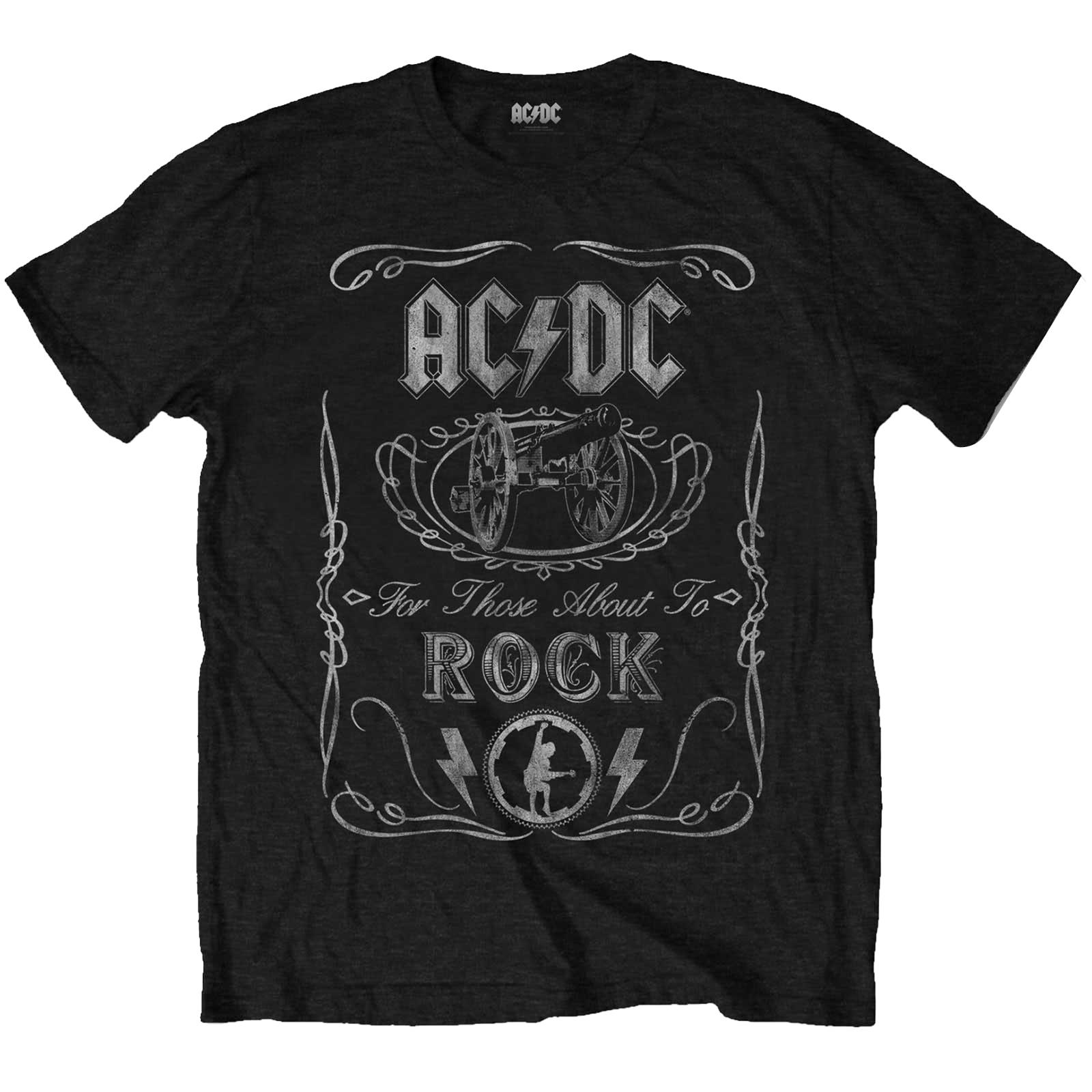 AC/DC Kinderen/Kinderen Cannon Swig Vintage Katoenen T-Shirt (Zwart)