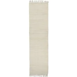 IB Laursen Stilvoller Bodenläufer aus Baumwolle, 250x60 cm, creme