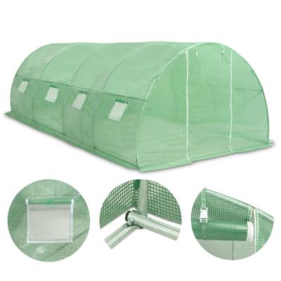 Helloshop26 - Gewächshauszelt für Pflanzen Blumen und Gemüse 18 m² 600 x 300 x 200 cm grün