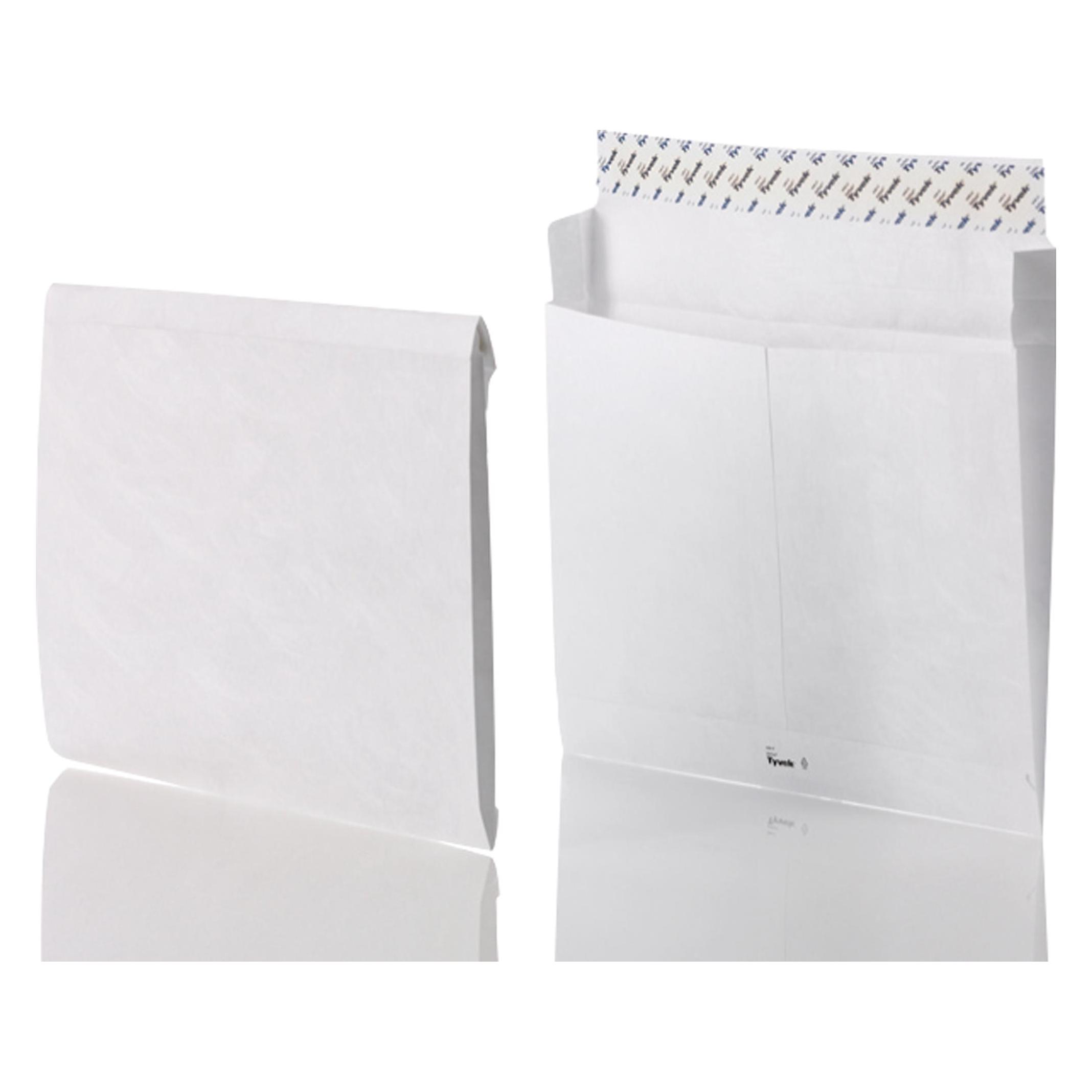 Bong Faltentaschen Tyvek Expander ca. DIN C4 ohne Fenster weiss mit 7,0 cm Falte, 50 St. (50 Stk.) (00067158)
