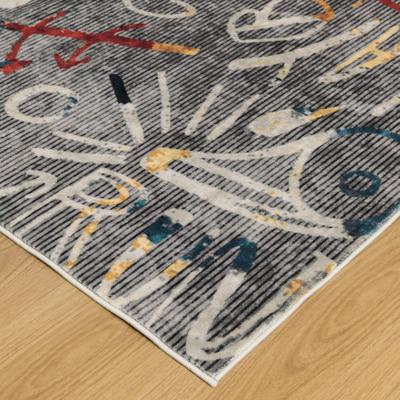 Katie Merz SPORTSGLYPHS Baseball Machine Washable Area Rug