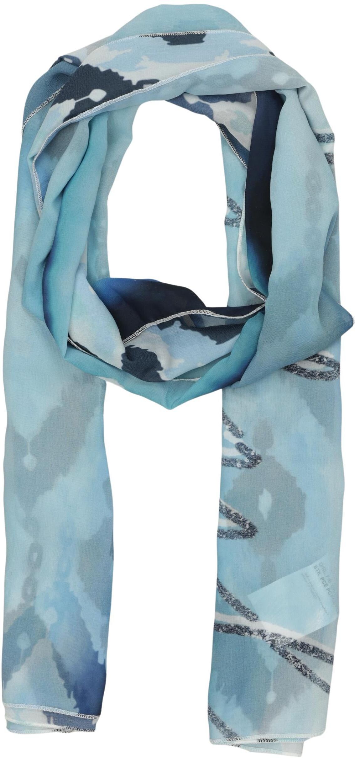 Frank Walder Damen Schal oder Tuch, Hellblau, Synthetik - Second Hand