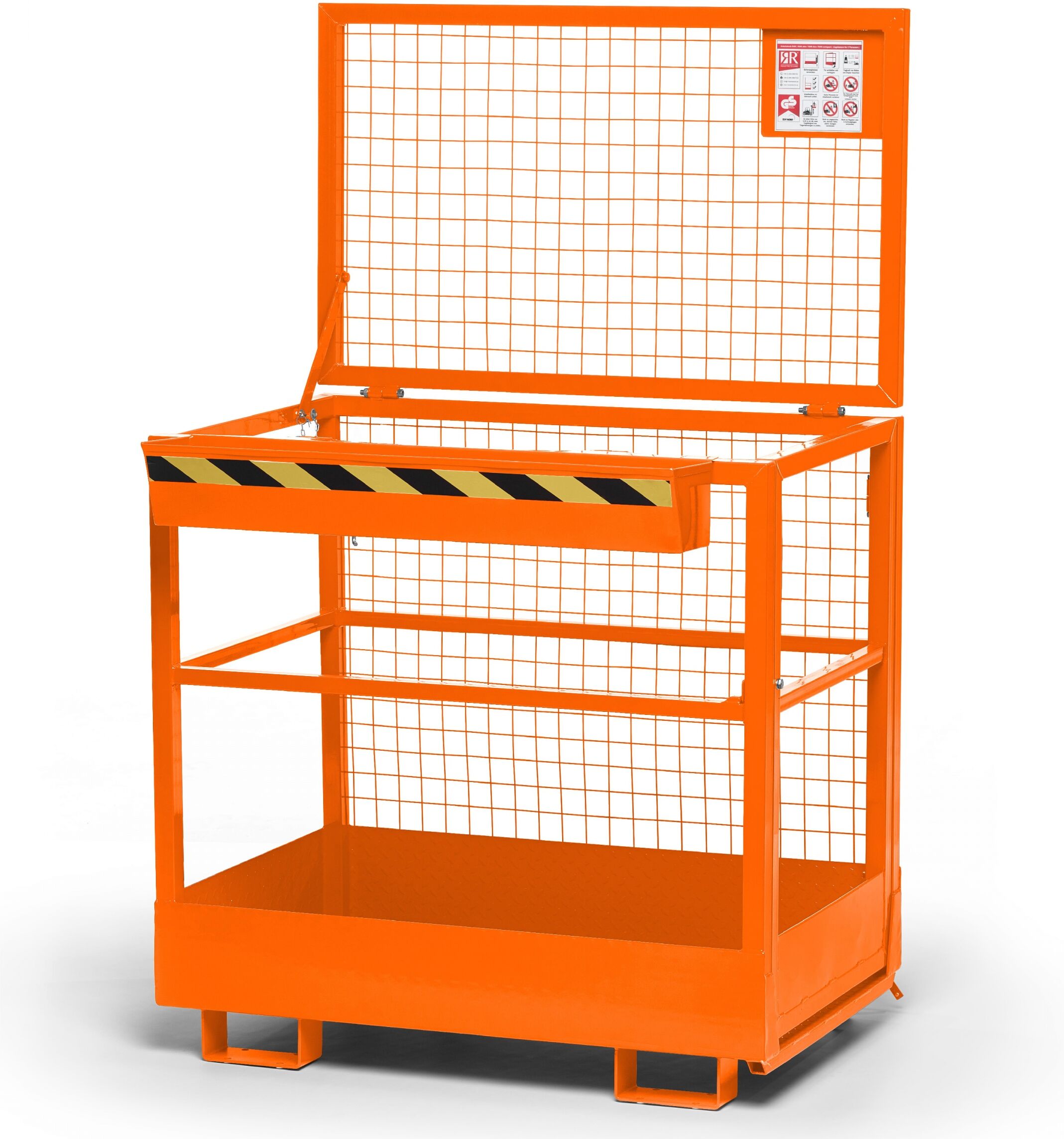 R+R Industrietechnik Arbeitskorb Typ RAK 1200x800x1910mm RAL2004 Reinorange
