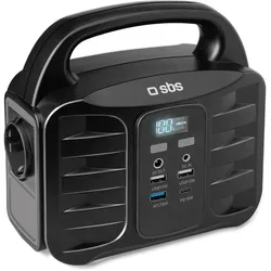 SBS, Power Station, Tragbare Powerstation 150W Fast Charge schwarz (150 Wh, 4.40 kg)