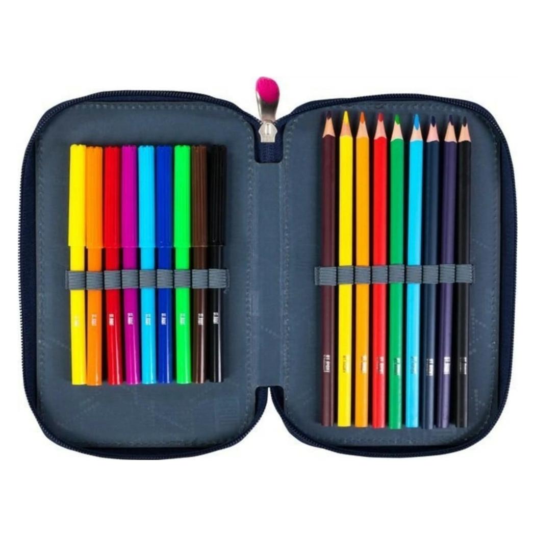 St. Majewski MAJEWSKI pencil case Double pencil case with accessories STRIGHT PC-04 LOVE MAJEWSKI (KAT07087)