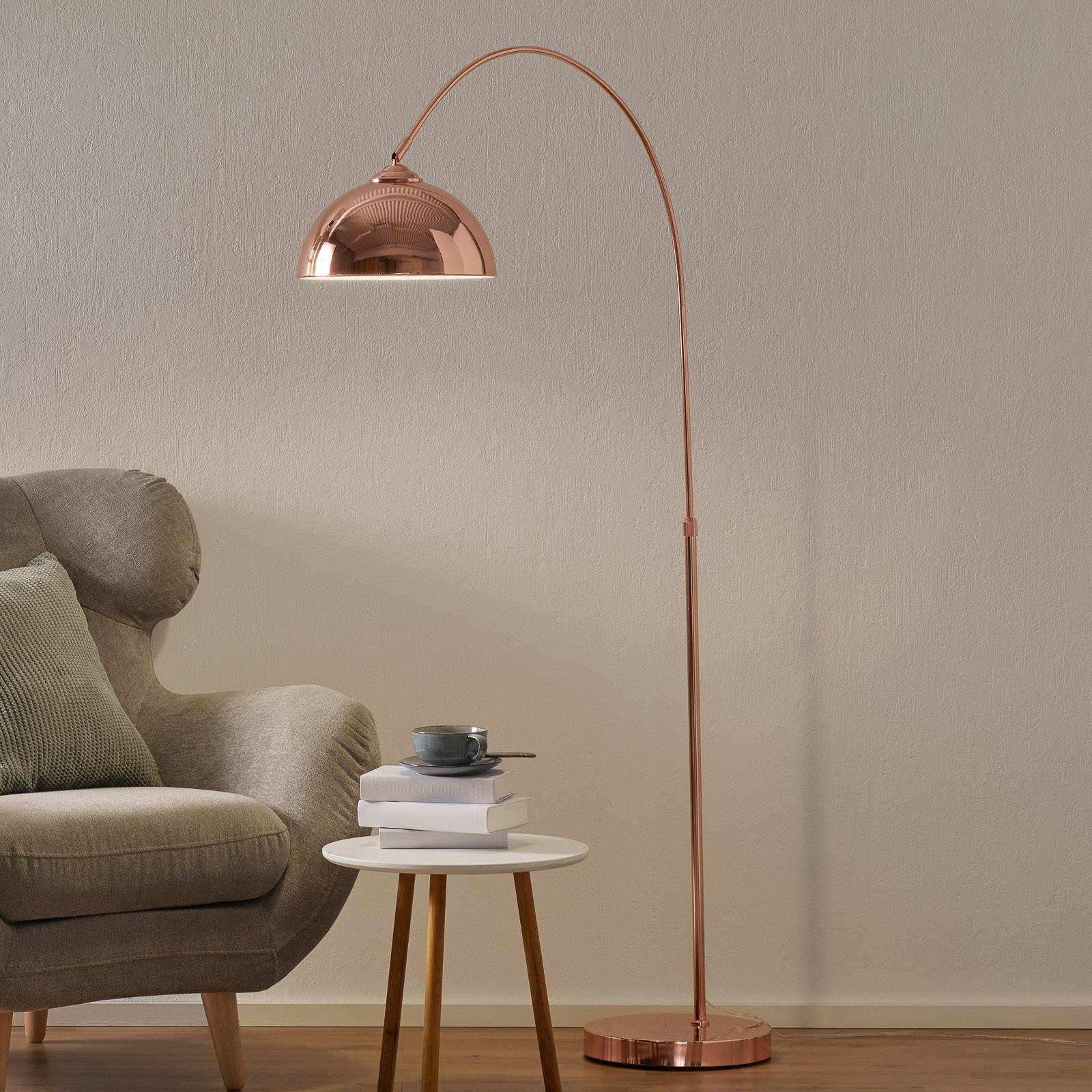 Globo Arc Lamp Floor PELIN, Copper, Living / Dining Room, metal, Modern, Floor Lamp