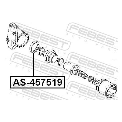 FEBEST Lager, Antriebswelle AS-457519 für Ford Volvo LAND ROVER